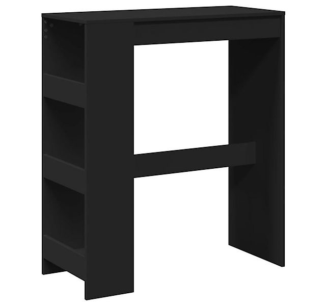 vidaXL Esstisch Bartisch mit Regal Schwarz 90x40x103,5 cm Holzwerkstoff (1- günstig online kaufen
