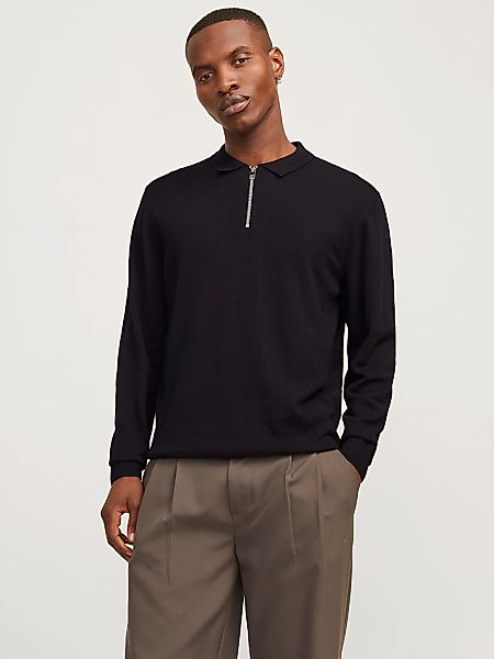 Jack & Jones "JJEEMIL KNIT POLO HALF ZIP LS NOOS" mit Polo Kragen günstig online kaufen