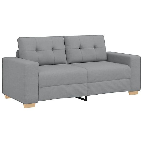 vidaXL Zweisitzer-Sofa Hellgrau 140 cm Stoff 4105078 günstig online kaufen