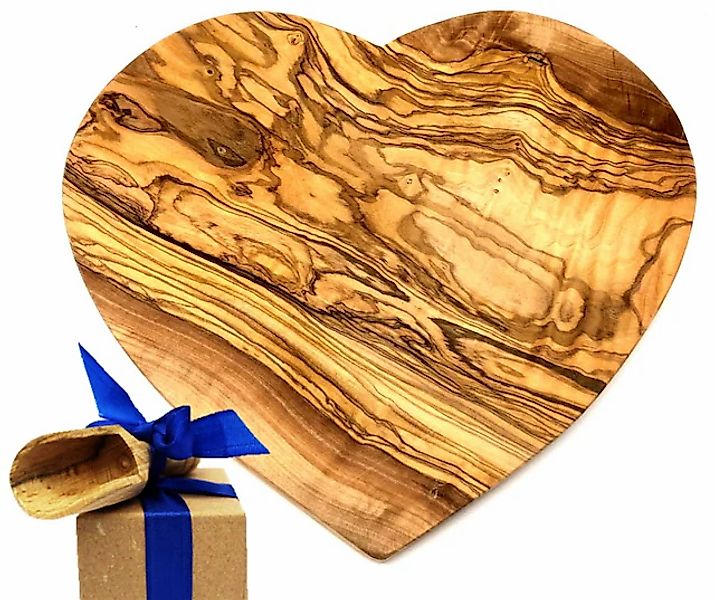 Olivenholz-erleben Käsebrett »Brett in Herz-Form Olivenholz 25 x 24 cm«, (S günstig online kaufen