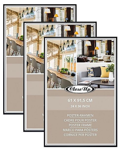 Close Up Bilderrahmen Posterrahmen 61 x 91,5 cm schwarz, 3er Set günstig online kaufen
