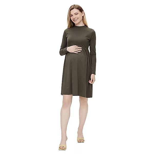 Mamalicious Maternity – Kleid aus Bio-Baumwolle mit langen Ärmeln und Stehk günstig online kaufen