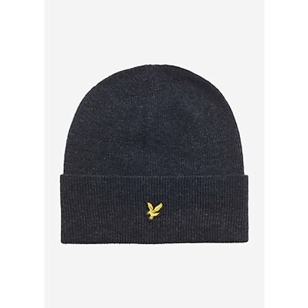 Lyle & Scott  Mütze Lambswool blend ribbed beanie - dark navy marl günstig online kaufen