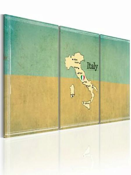 artgeist Wandbild Landkarte: Italien mehrfarbig Gr. 60 x 30 günstig online kaufen