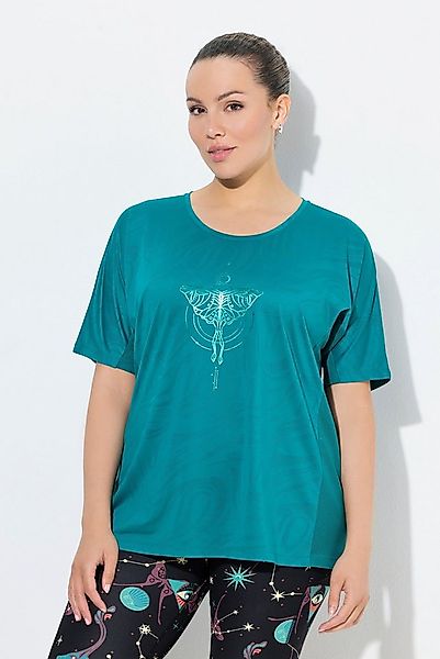 Ulla Popken T-Shirt Funktionsshirt Mesh-Einsätze Rundhals Halbarm günstig online kaufen