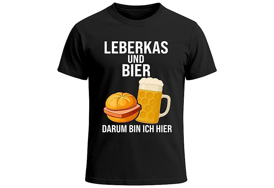 MoonWorks Print-Shirt Herren T-Shirt für das Oktoberfest – Leberkas und Bie günstig online kaufen