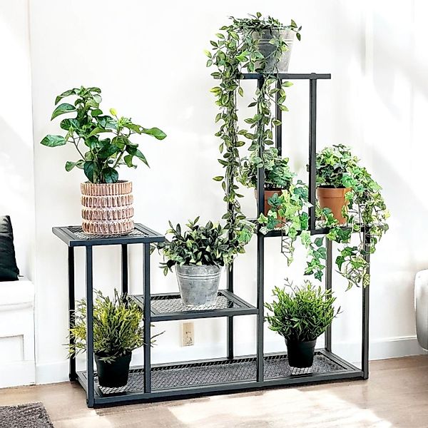 DanDiBo Blumenständer Blumenregal Metall Schwarz 4 günstig online kaufen