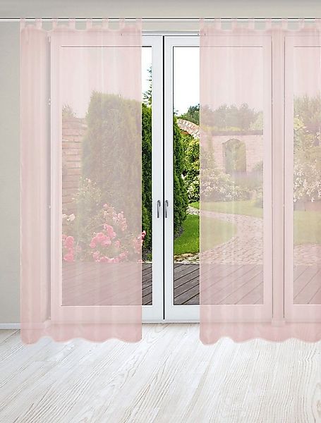 HOME WOHNIDEEN Vorhang NESSI 2er Pack (2 St), Schlaufen, transparent, Uni, günstig online kaufen