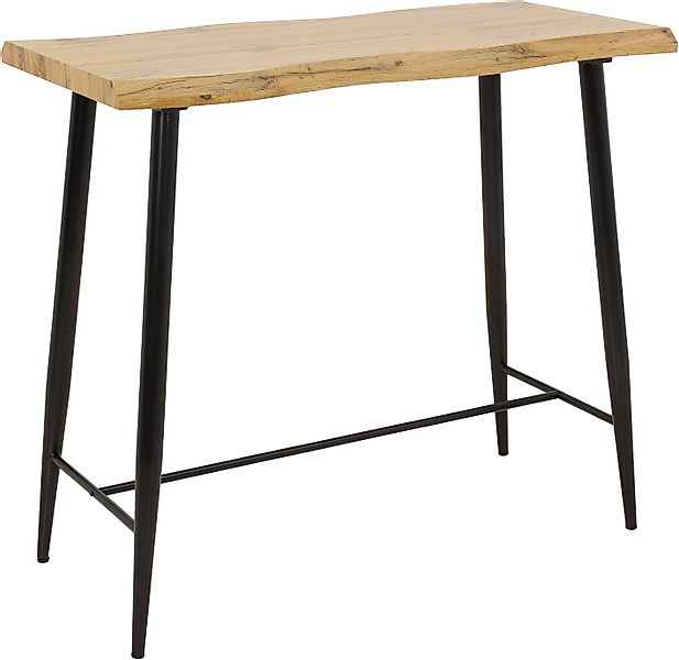 HELA Bartisch GABI, Baumkantentisch, 120 cm Breite, Industrial Design, Wild günstig online kaufen