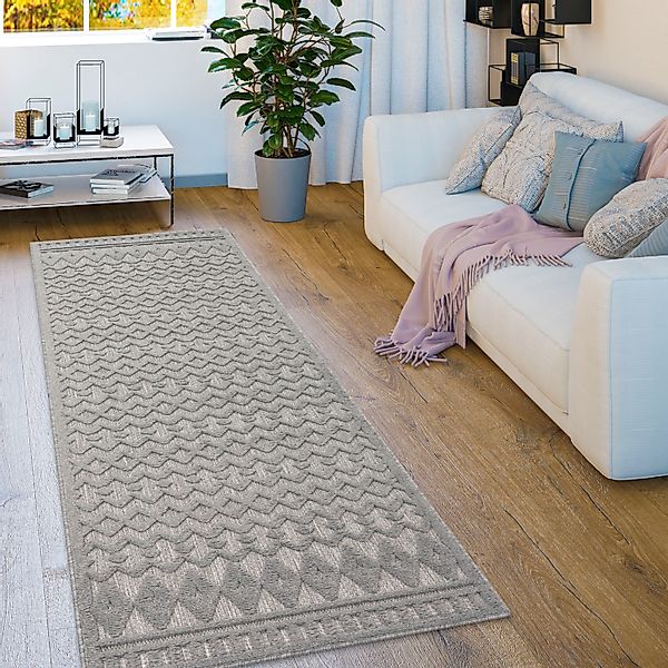 Paco Home Teppich "Livorno 671" rechteckig 14 mm Höhe Uni-Farben, Scandi, R günstig online kaufen