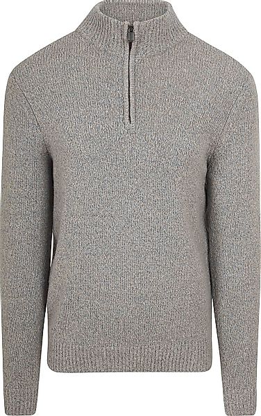 Suitable Half Zip Pullover Boiled Wool Grau - Größe XL günstig online kaufen