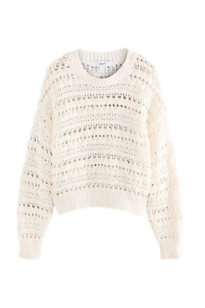 Next Strickpullover Baumwoll-Strickpullover mit Rundhalsausschnitt (1-tlg) günstig online kaufen