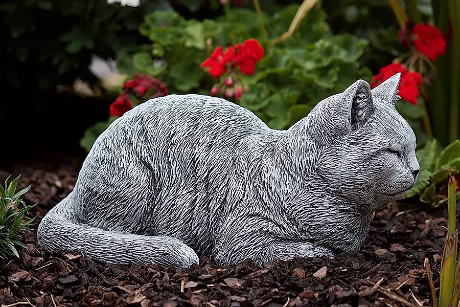 Stone and Style Gartenfigur Steinfigur Katze günstig online kaufen