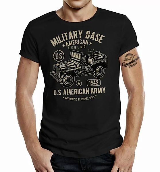 GASOLINE BANDIT® T-Shirt für Biker Military Army-Jeep Fans: American Legend günstig online kaufen