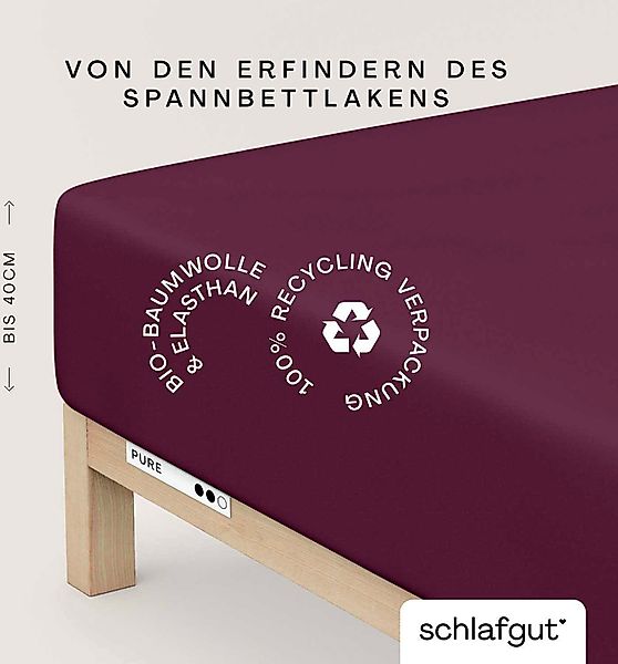Schlafgut Spannbettlaken "PURE BOXSPRING in Gr. 90x200, 140x200 oder 180x20 günstig online kaufen