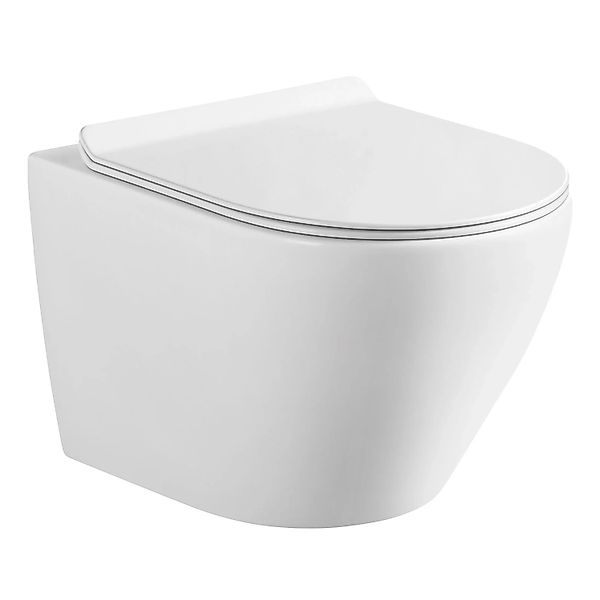 Glasdeals Wand-WC Spülrandlos inkl. SoftClose Sitz WHR 6051 günstig online kaufen