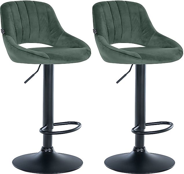 CLP Barhocker Milet Samt (2er Set, 2 St., 2er), höhenverstellbar und drehba günstig online kaufen