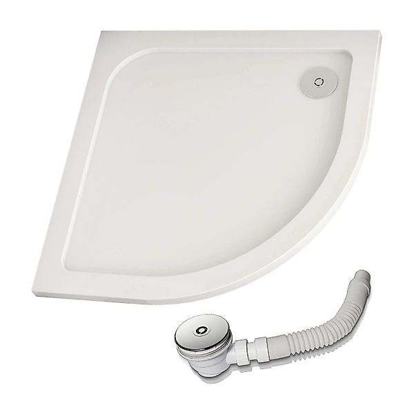 AICA 80x80x3cm Duschtasse mit Ablaufgarnitur Viertelkreis Runddusche Duschw günstig online kaufen