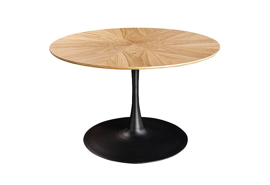 riess-ambiente Esstisch ATELIER 120cm natur / schwarz - Eiche, Metall, Säul günstig online kaufen