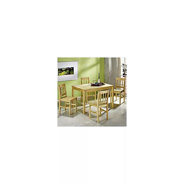 Essgruppe OSLO, Tisch mit 4 Stühlen, Kiefer günstig online kaufen