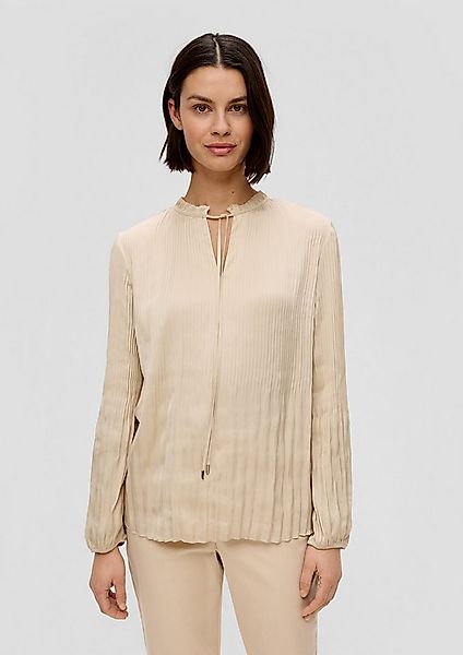 s.Oliver Langarmbluse Bluse Bluse mit Plissée-Struktur günstig online kaufen