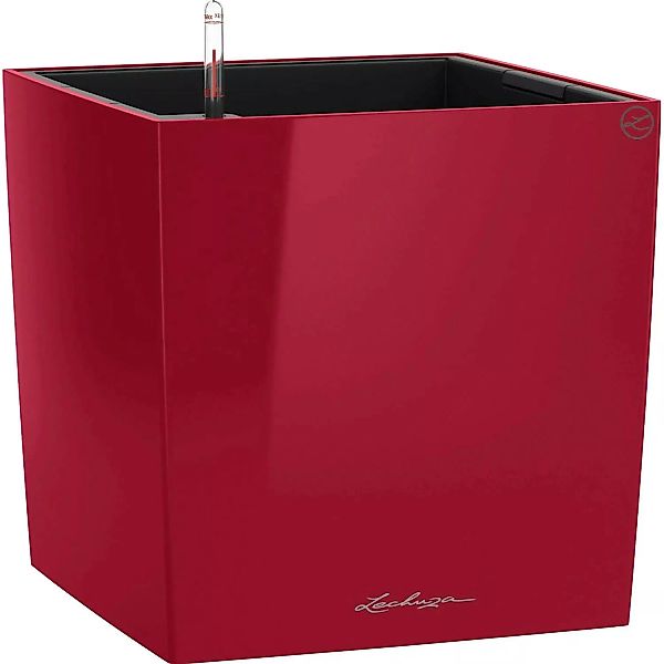 Lechuza Pflanzgefäß Cube Premium 40 cm x 40 cm Scarlet Rot hochglanz günstig online kaufen