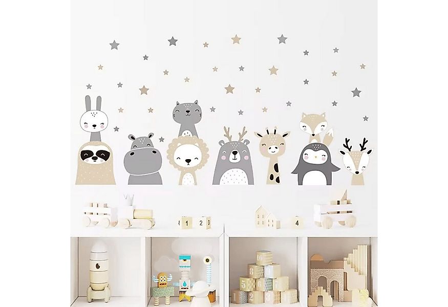 Montegoni Wandtattoo Niedliche Tier Cartoons Wandsticker für Kinderzimmer, günstig online kaufen