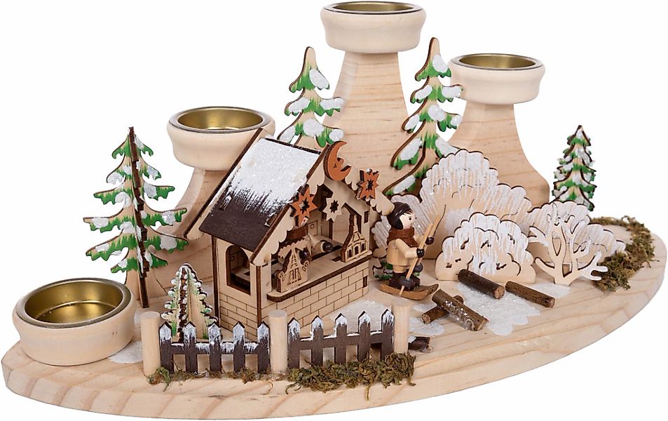 Myflair Möbel & Accessoires Teelichthalter "Weihnachtsdeko" Winterlandschaf günstig online kaufen