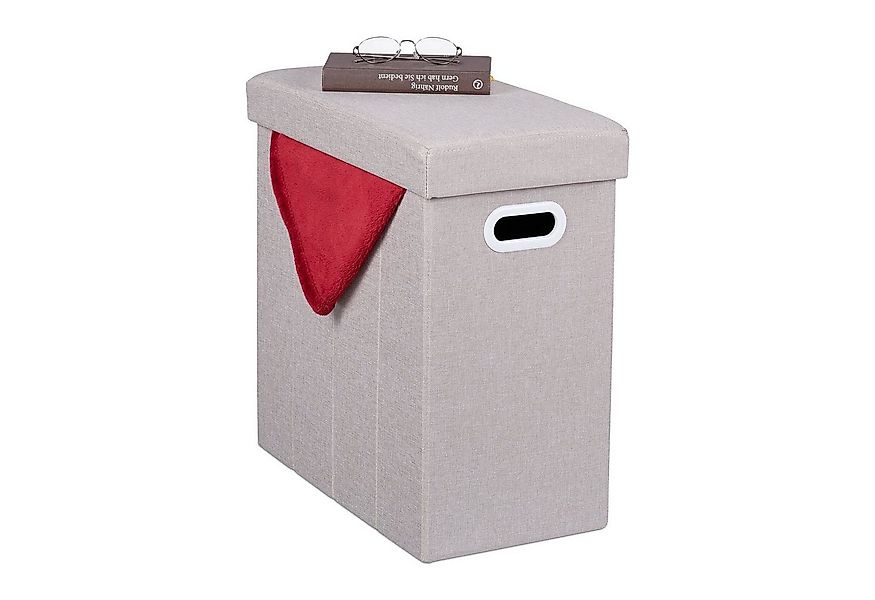 relaxdays Sitzhocker mit Stauraum beige günstig online kaufen