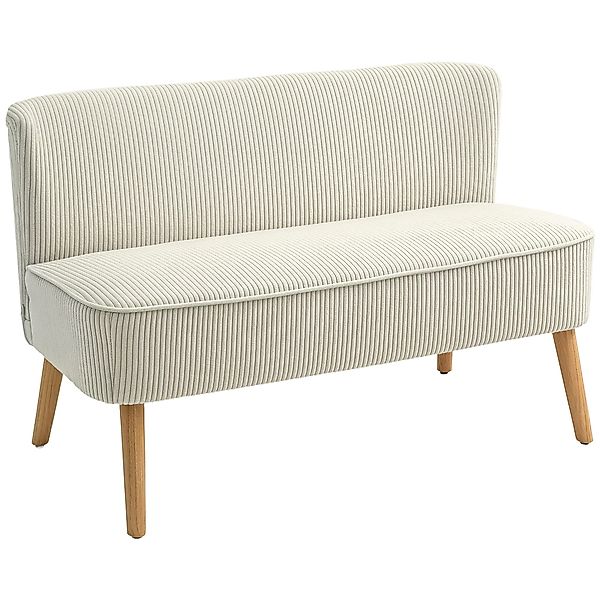 HOMCOM 2-Sitzer modern Couch ohne Armlehne günstig online kaufen
