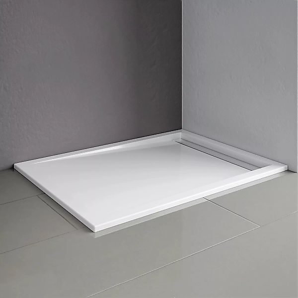 Schulte Duschwannen-Set Extraflach Rechteck 160 cm x 90 cm Alpinweiß günstig online kaufen