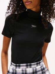 Tommy Jeans Kurzarmshirt TJW SLIM SILVER günstig online kaufen