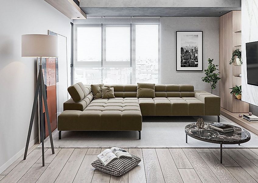 Home affaire Ecksofa "Ancona New, wahlweise motorische Sitztiefenverstellun günstig online kaufen