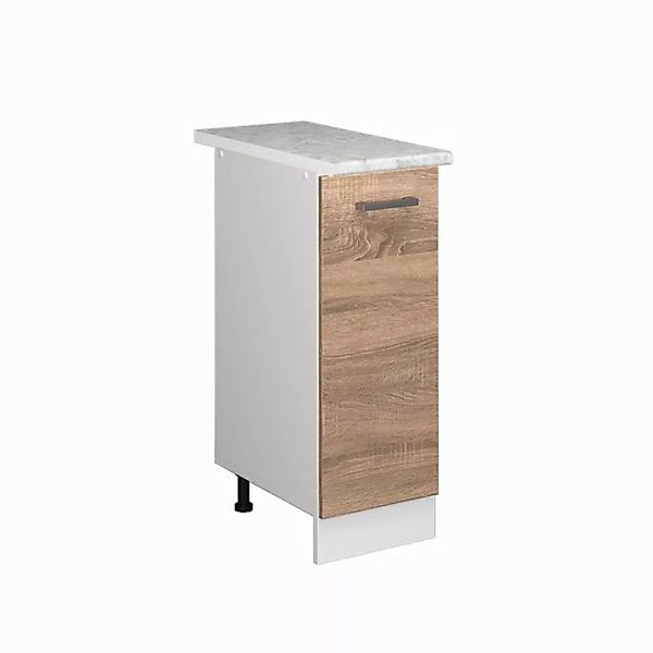 Vicco Apothekerschrank R-Line, Sonoma/Weiß, 30 cm, AP Marmor günstig online kaufen