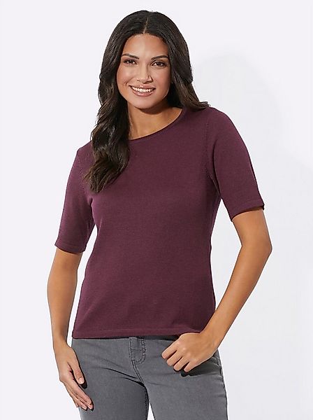 Sieh an! Strickpullover Kurzarm-Pullover günstig online kaufen