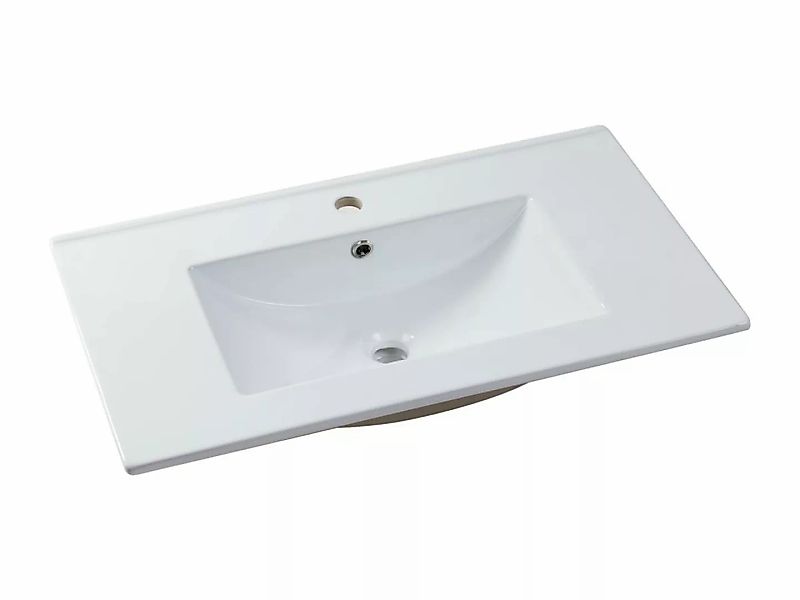 Einbauwaschbecken rechteckig - 81 x 46,5 cm - Keramik - Weiß - MOTIAC günstig online kaufen
