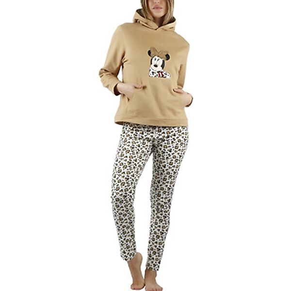 Admas  Pyjamas/ Nachthemden Pyjama Outfit Hose Top mit Kapuze Minnie Leopar günstig online kaufen