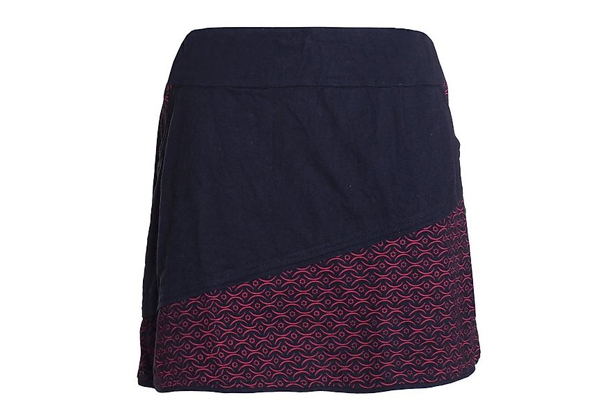 Vishes Minirock Damen A-Linie Rock Baumwolle uni einfacher Schnitt mit Tasc günstig online kaufen