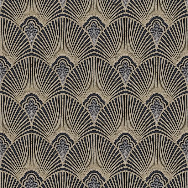 Sublime Vliestapete Art Deco 10 m x 52 cm Schwarz/Gold FSC® günstig online kaufen