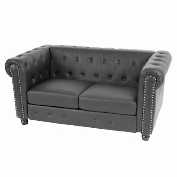 HWC Mendler 2er Sofa schwarz günstig online kaufen