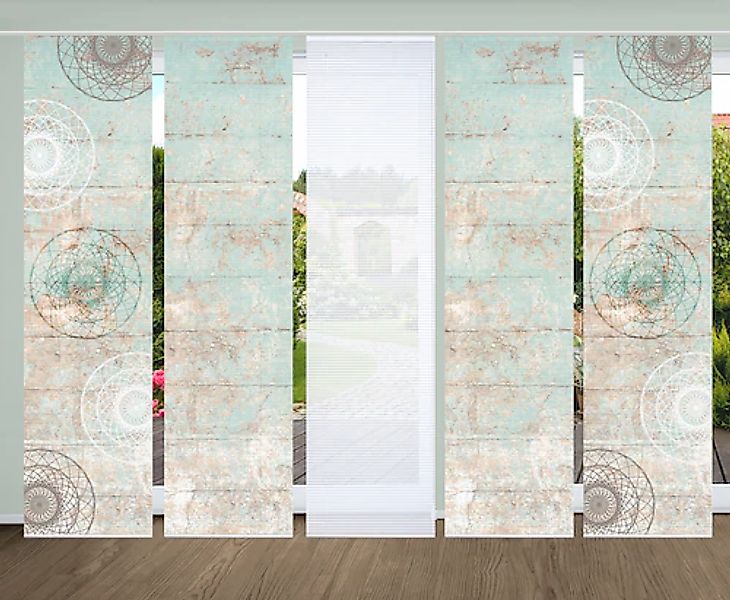 HOME in green Schiebegardine »MANDRIGA« Paneelwagen 5 Stk. tlg. SET DIGITAL günstig online kaufen