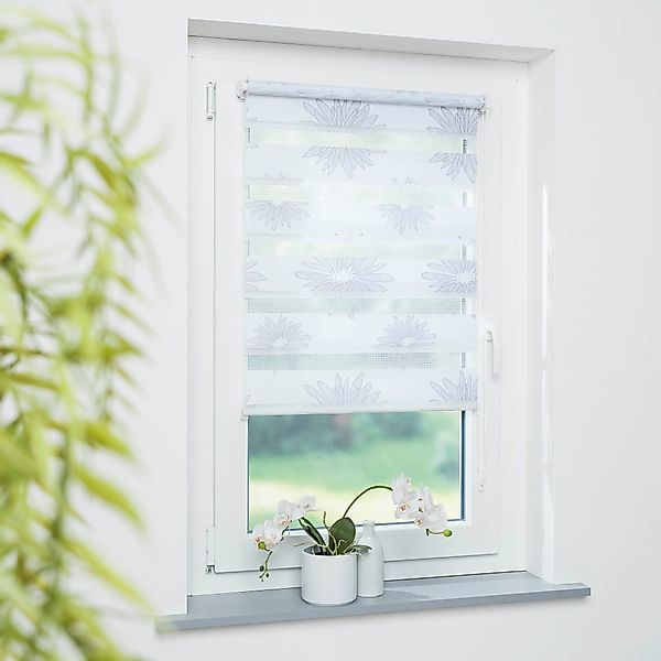 GARESA Doppelrollo »Blüte«, Lichtschutz, ohne Bohren, freihängend, dekorati günstig online kaufen