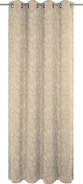 Adam Vorhang "Flower Cuvée Light" Ösen 1 Stk. tlg. aus 100% Bio-Baumwolle, günstig online kaufen