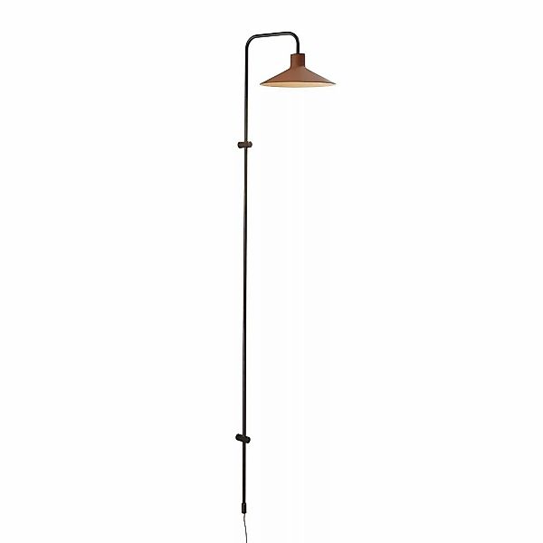 Bover Wandlampe Platet A/05, schwarz/terracotta,142 cm, E14 günstig online kaufen