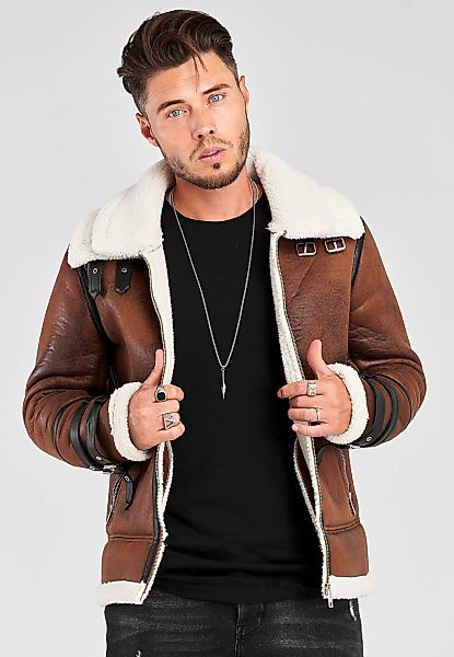 behype Lederimitatjacke "MJBJARNE", mit modischem Kunstfellkragen günstig online kaufen