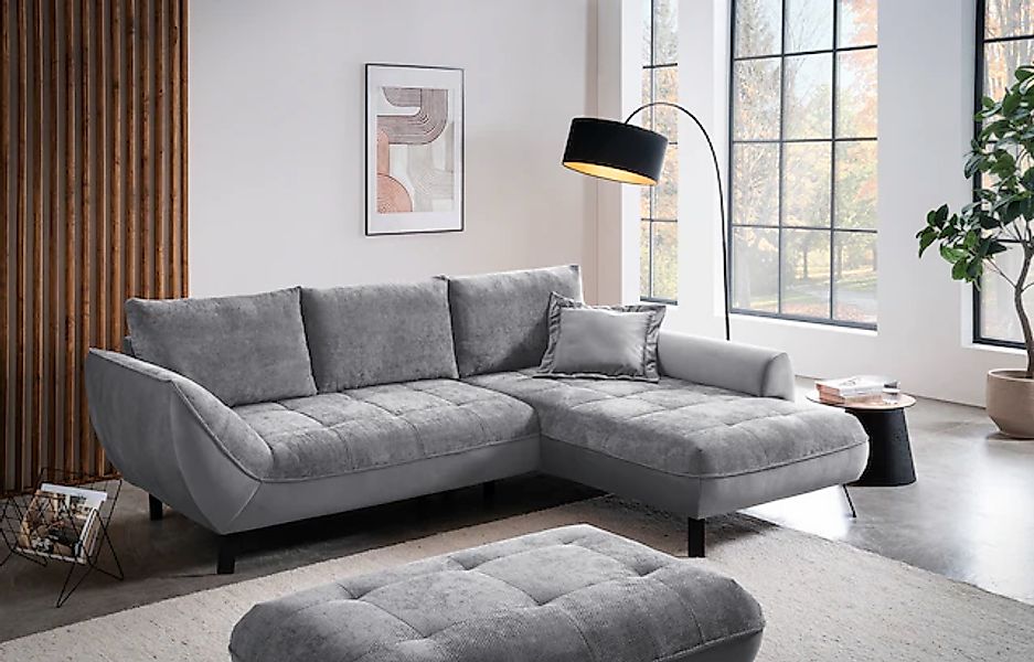 exxpo - sofa fashion Ecksofa »Bellini, Materialmix oder komplett Struktur, günstig online kaufen