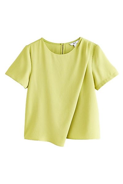 Next Blusenshirt Kurzärmeliges asymmetrisches Top aus Crêpe (1-tlg) günstig online kaufen