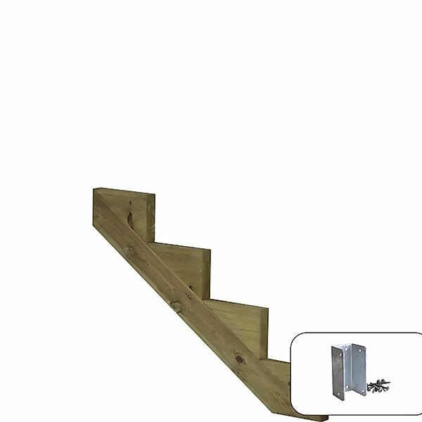 Plus A/S 34,2 Grad Treppenwangen 5 Stufen mit Beschläge  Stufentiefe 25 cm günstig online kaufen
