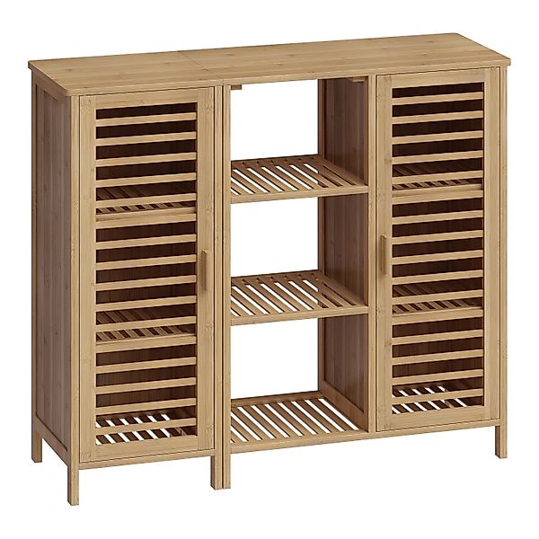 Bellamio Hochschrank Newa Badezimmerschrank aus Bambus, günstig online kaufen