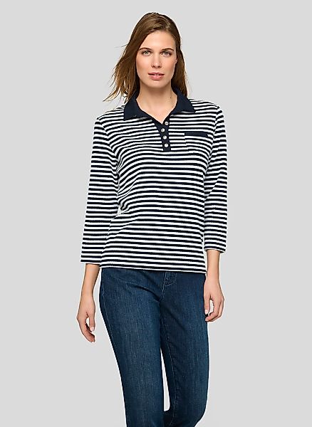 Rabe 3/4-Arm-Shirt mit Streifen Muster günstig online kaufen